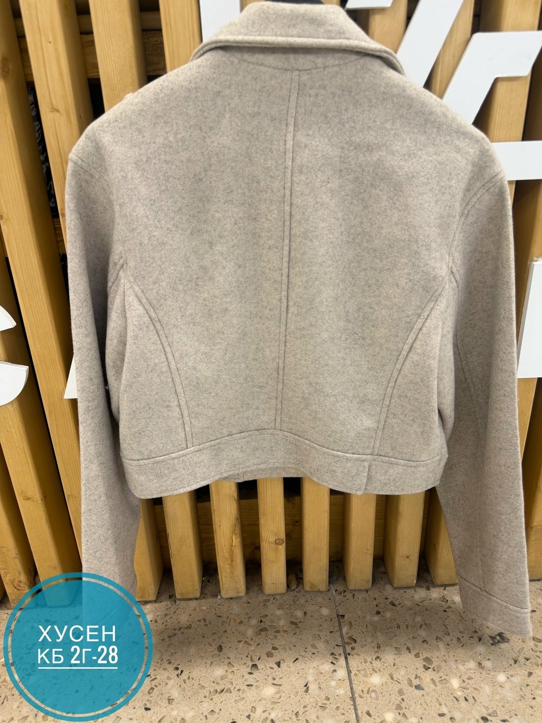 куртка aura 7048-164 серый меланж,женская куртка,куртка,полупальто,пальто косуха