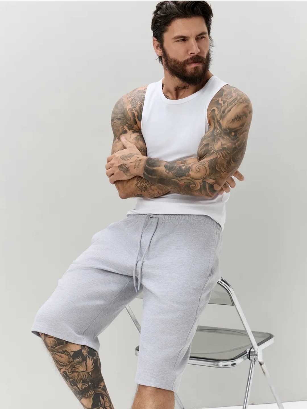 мужские шорты,трикотажные шорты,шорты мужские спортивные,шорты повседневные,шорты серые мужские