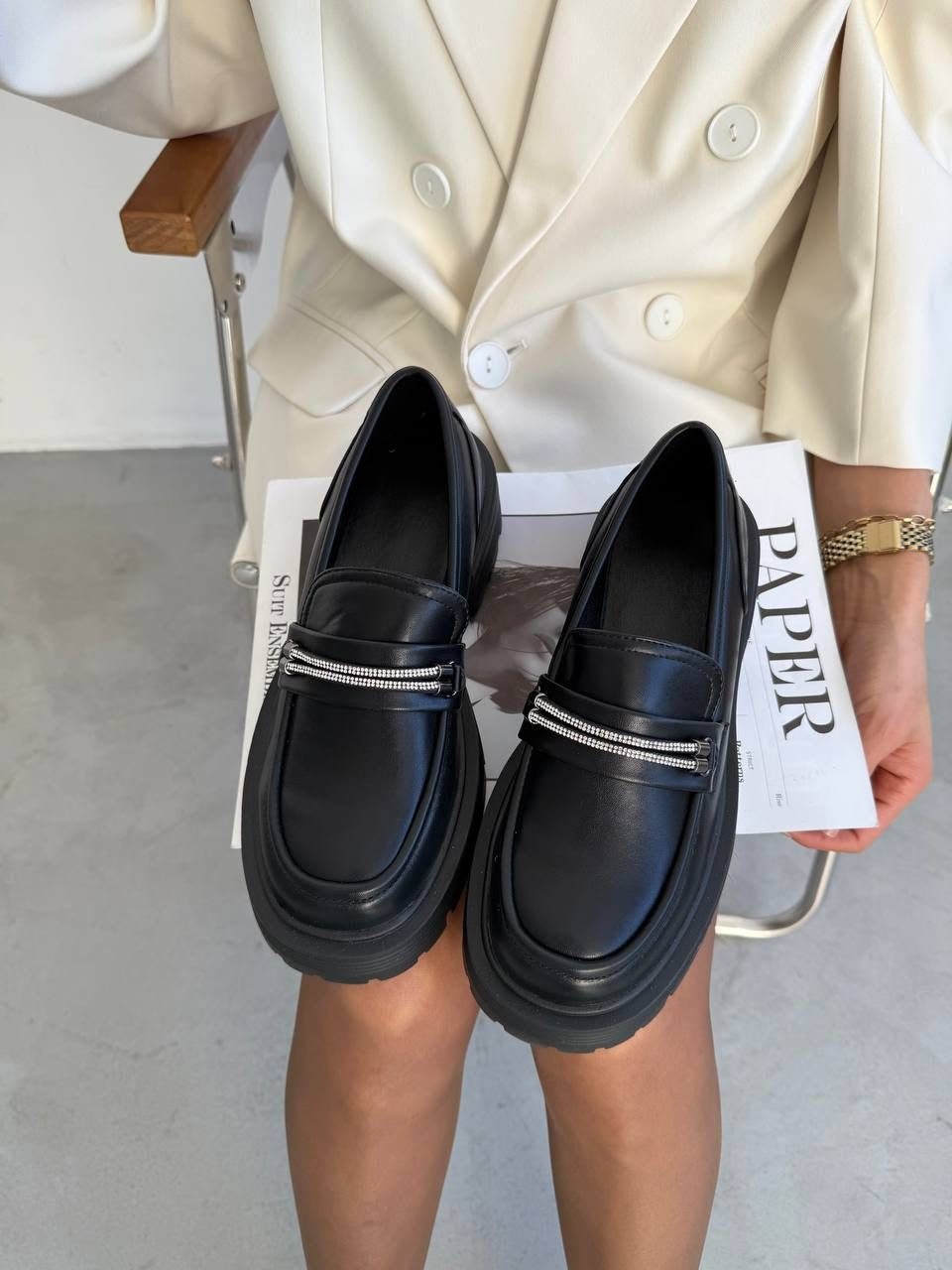 женские лоферы,лоферы,женские черные лоферы на толстой подошве,,лоферы женские на платформе
