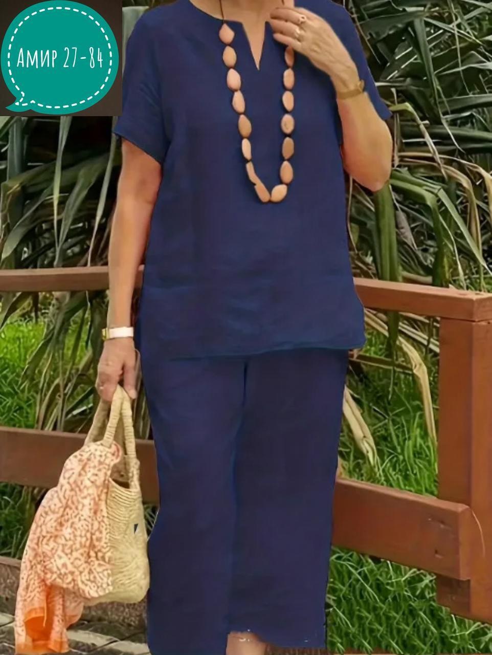 летние костюмы женские,летние брючные костюмы для полных женщин,женский летний костюм из хлопка и льна,женский костюм свободного кроя,летние костюмы для женщин