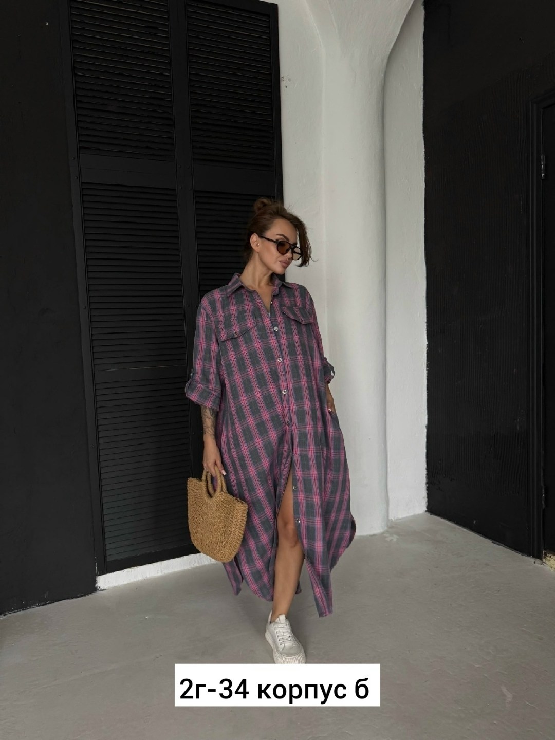 женская рубашка,рубашка в клетку оверсайз удлиненная,рубашка в клетку оверсайз vizay,платье рубашка,рубашка женская оверсайз в клетку