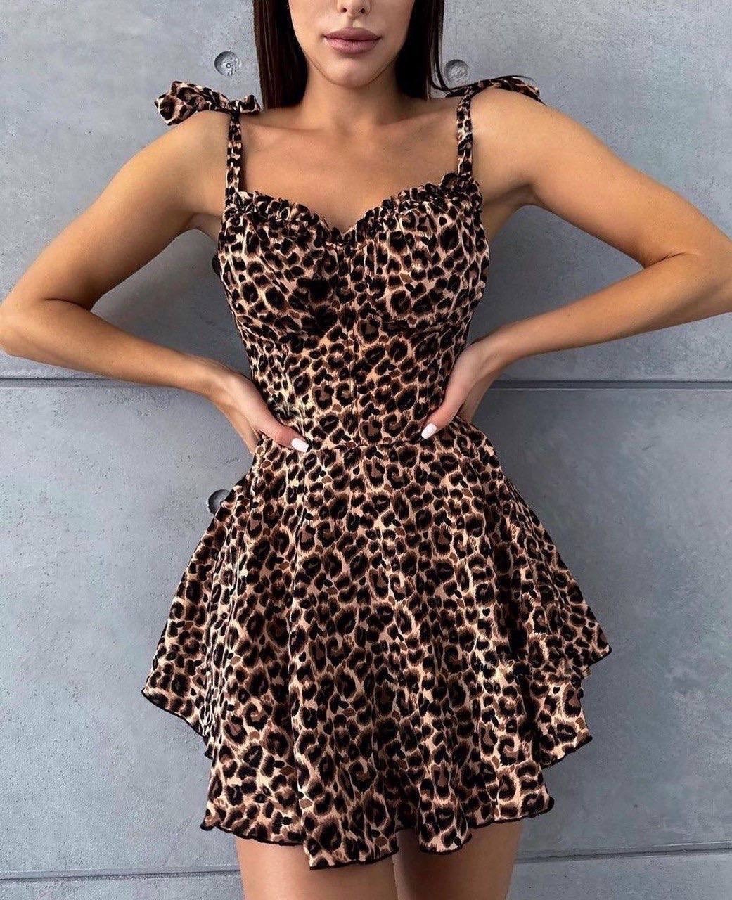 платье с леопардовым принтом,платье женское леопардовое,летние мини платья,платья ,короткие платье
