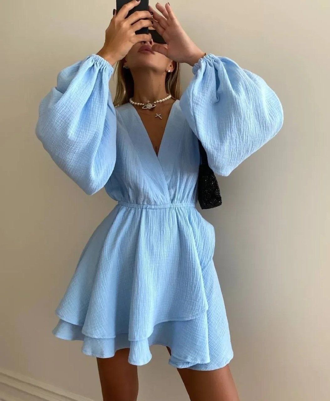 платье с объемными рукавами,повседневные платья,платье стиль,модное платье,платье