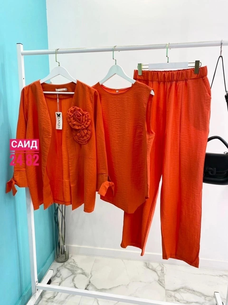 оранжевый брючный костюм,брючные костюмы женские,женские костюмы,летний брючный костюм,костюм повседневный