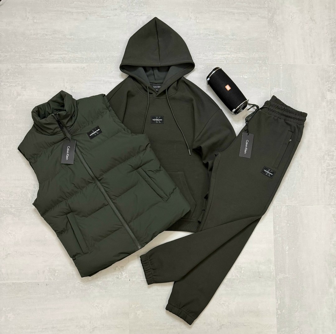 костюм спортивный,костюм на флисе,костюм тройка,костюм-тройка мужской: жилет, толстовка и штаны арт. 1331597