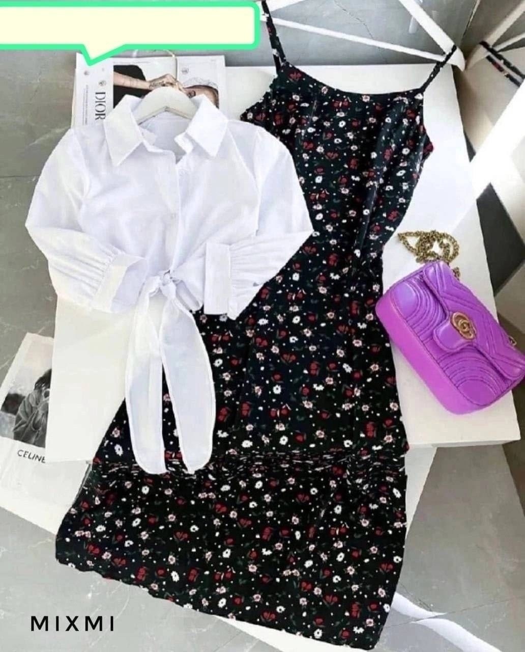 платье летнее с рубашкой,,платье летнее женское,костюм с юбкой женский,костюм с платьем