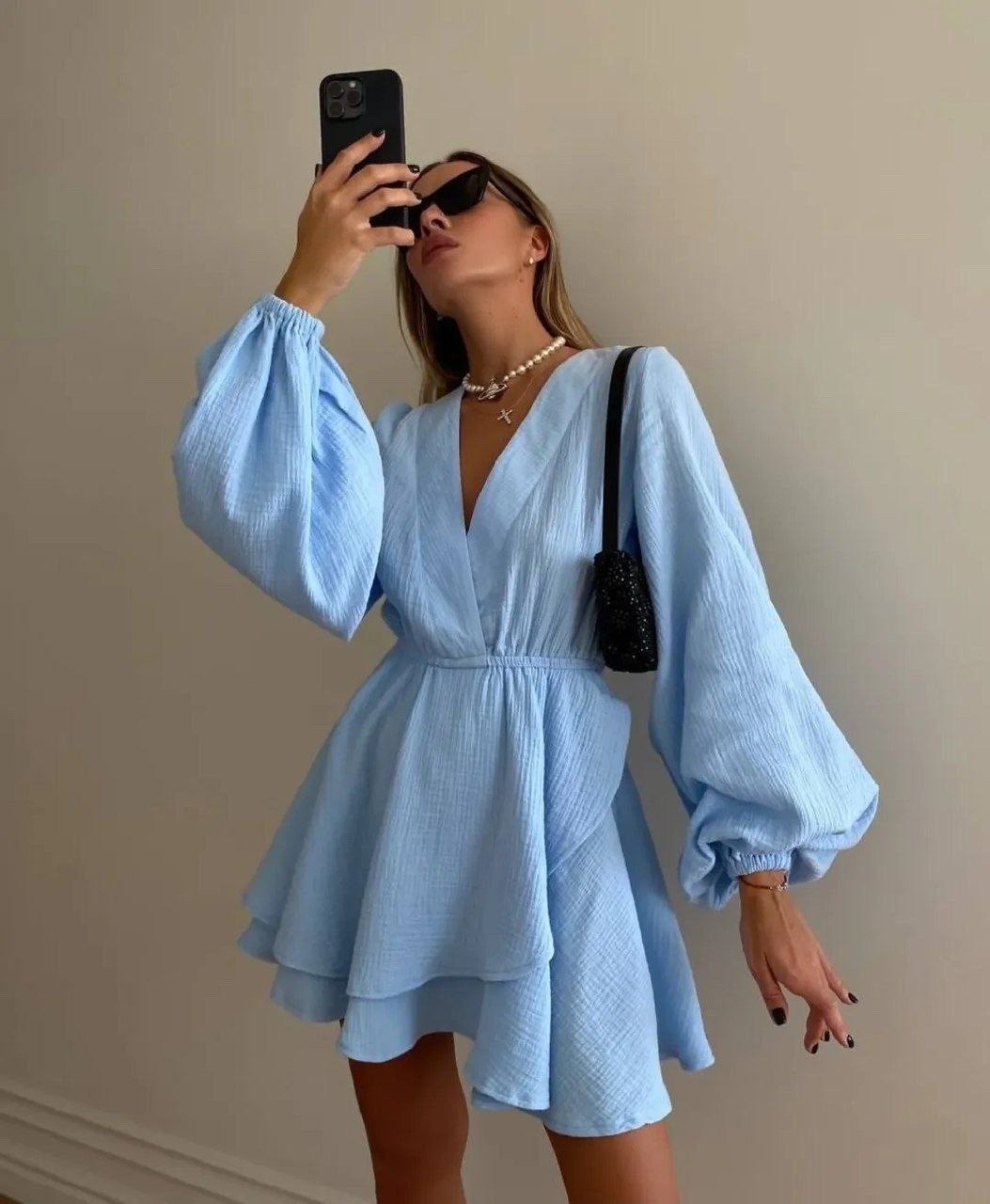 платье с объемными рукавами,повседневные платья,платье стиль,модное платье,платье