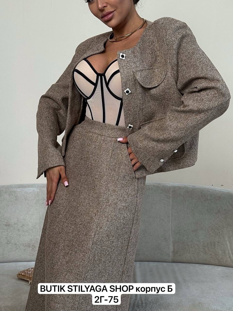 твидовый костюм с юбкой,костюм с юбкой,твидовый костюм,женский костюм,костюм женский из твида в стиле шанель