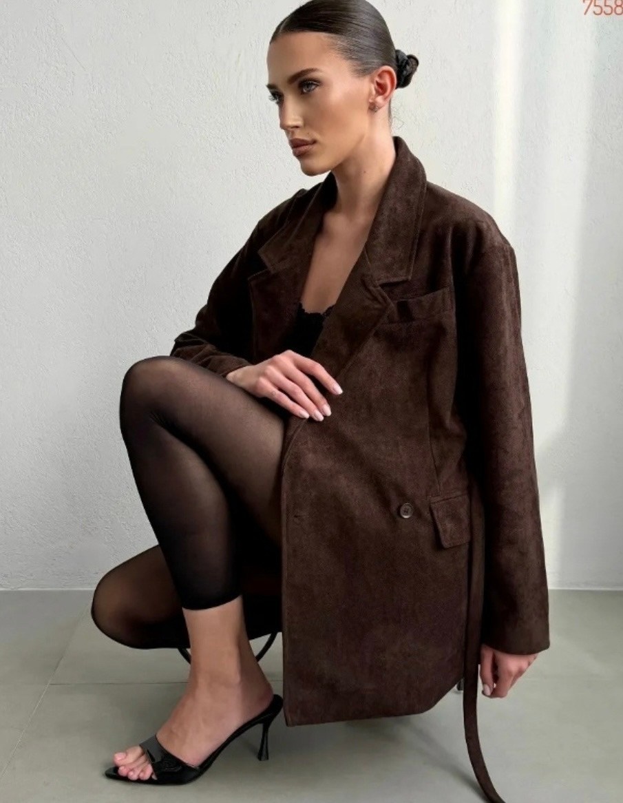 куртка замшевая жакет премиум x'zotic,классическая коричневая замшевая женская куртка с поясом,куртка замшевая жакет премиум x'zotic 370919299,замшевая куртка,куртка замшевая женская