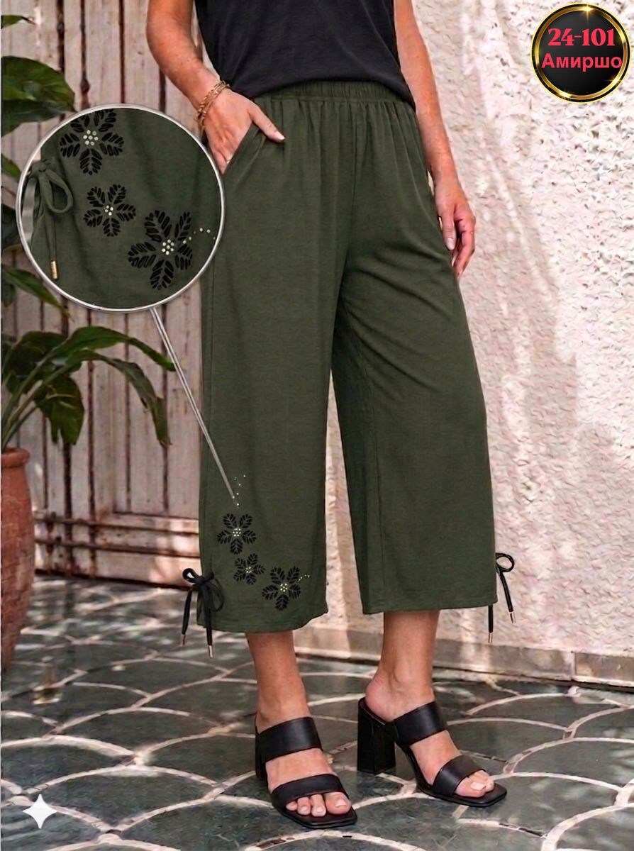 капри брюки,брюки кюлоты,свободные брюки,capri pants,брюки укороченные