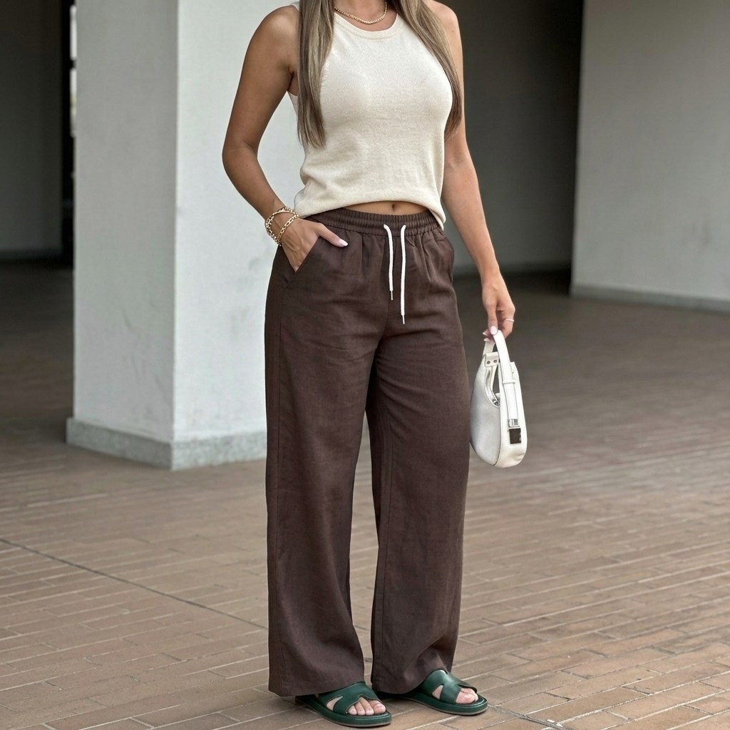 летние брюки,широкие брюки,модные брюки палаццо,брюки льняные,женские брюки