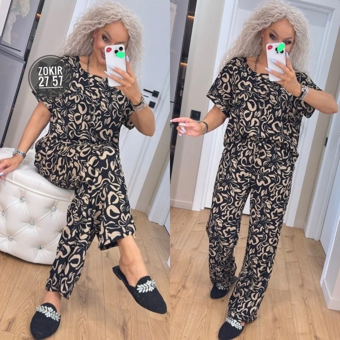 костюм лапша леопардовые с брюками палаццо широкие,костюм женский,костюм с брюками,домашние костюмы,костюм трикотажный