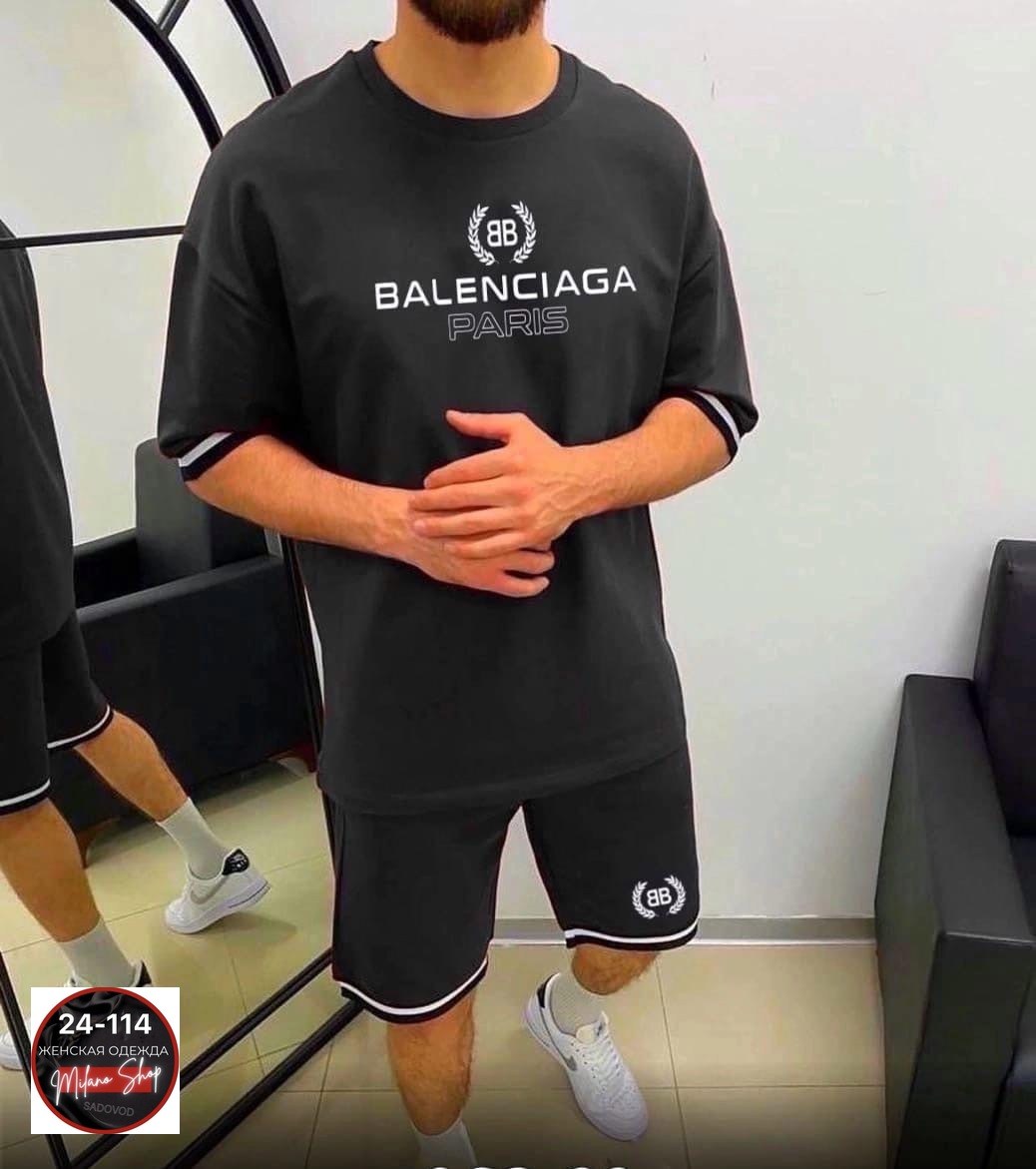костюм спортивный летний с футболкой и шортами,костюм спортивные футболка и шорты,костюм спортивный мужской,костюм спортивный мужской с шортами и футболкой,спортивный костюм balenciaga мужской