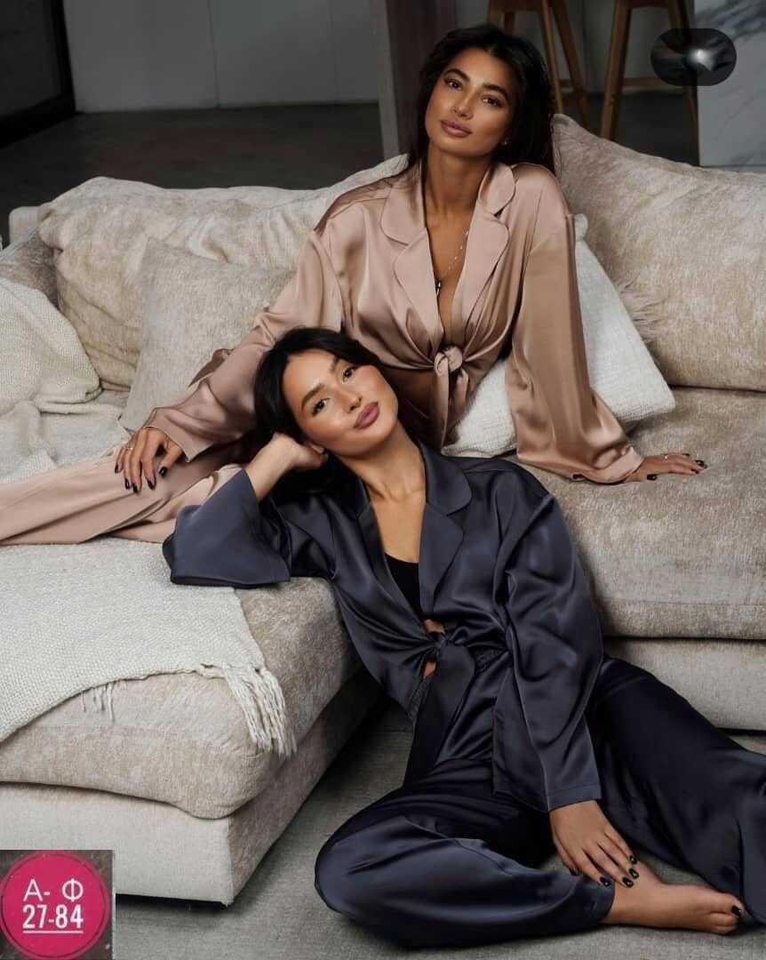 шелковый костюм в пижамном стиле,атласный костюм,костюм женский в пижамном стиле,шелковый домашний костюм в пижамном стиле,шелковая пижама