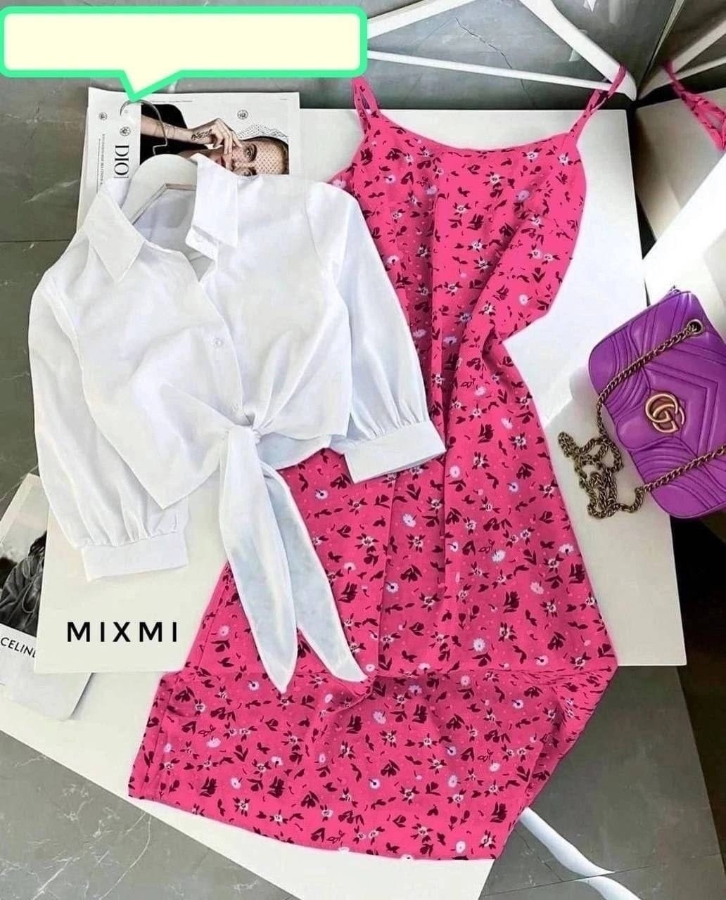 платье летнее с рубашкой,,платье летнее женское,костюм с юбкой женский,костюм с платьем