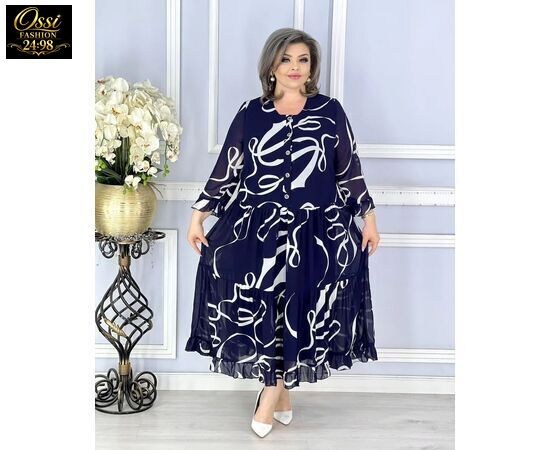 платье женское шифон,платье из шифона,женское платье больших размеров,платье повседневное больших размеров a.andre,женское платье ткань шифон