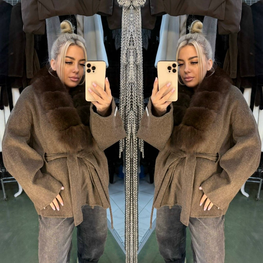 пальто кашемировое с мехом песца,пальто с мехом,утепленное кашемировое пальто с мехом соболя,женское пальто с натуральным мехом,пальто с натуральным мехом