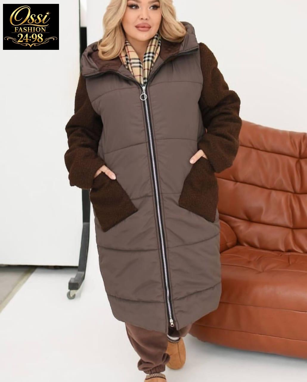 комбинированные куртки,куртка,удлиненное пальто,пальто пуховик,женская верхняя одежда больших размеров