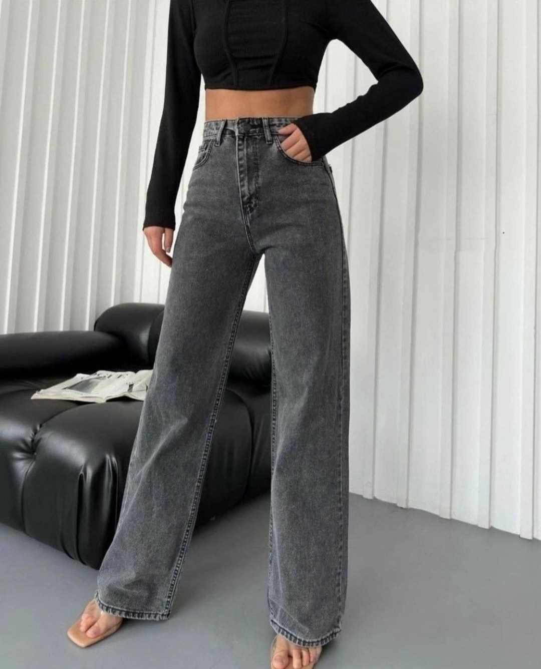 джинсы трубы женские,джинсы клеш широкие с высокой посадкой,широкие джинсы,джинсы клёш,серые джинсы широкие