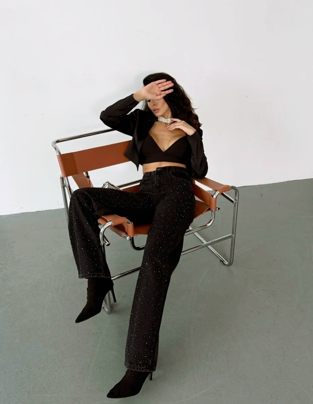 костюм классический,брюки с пайетками,брюки в пайетках,широкие брюки из бархата с отделкой по фигуре next черный