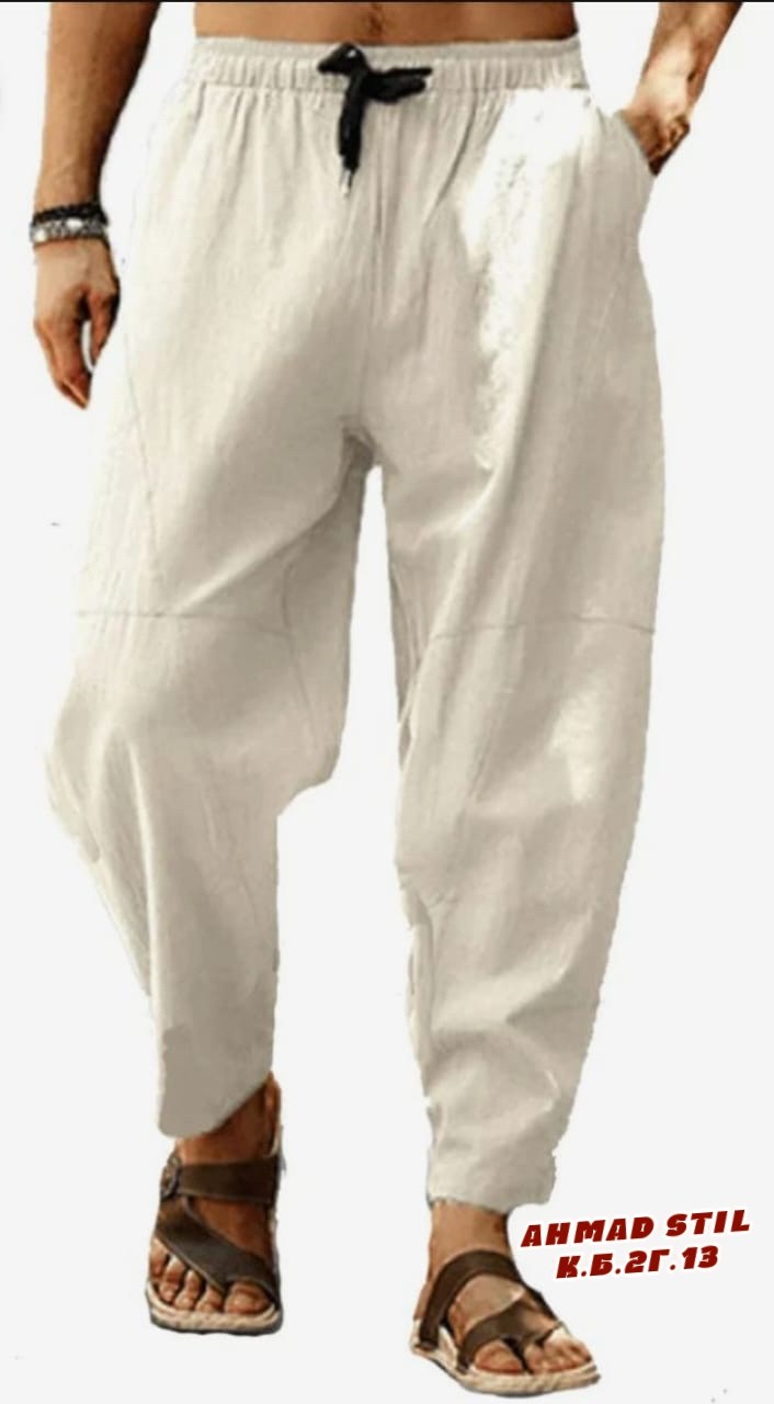 летние брюки мужские,шаровары мужские,мужские льняные брюки,гаремные штаны мужские,мужские штаны