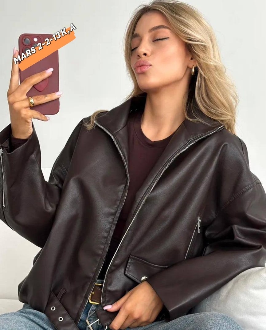 куртка стильная,женская кожаная куртка,кожаная куртка,куртка оверсайз,женская куртка бомбер