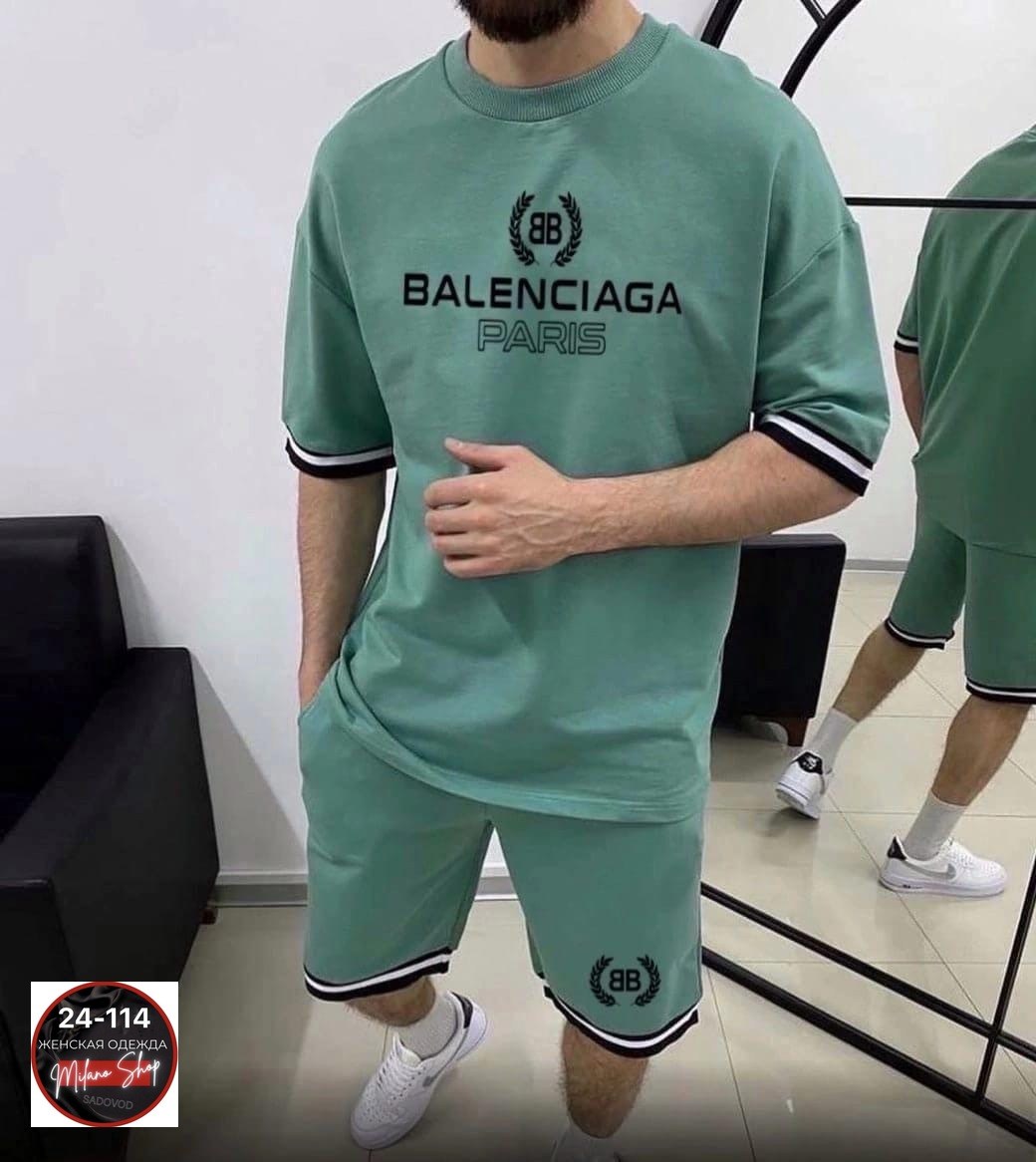 костюм спортивный летний с футболкой и шортами,костюм спортивные футболка и шорты,костюм спортивный мужской,костюм спортивный мужской с шортами и футболкой,спортивный костюм balenciaga мужской