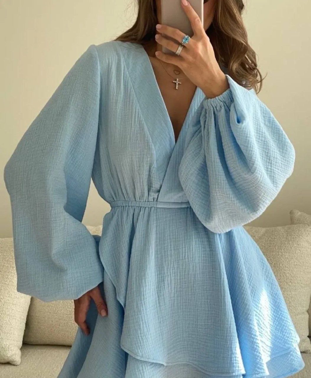 платье с объемными рукавами,повседневные платья,платье стиль,модное платье,платье