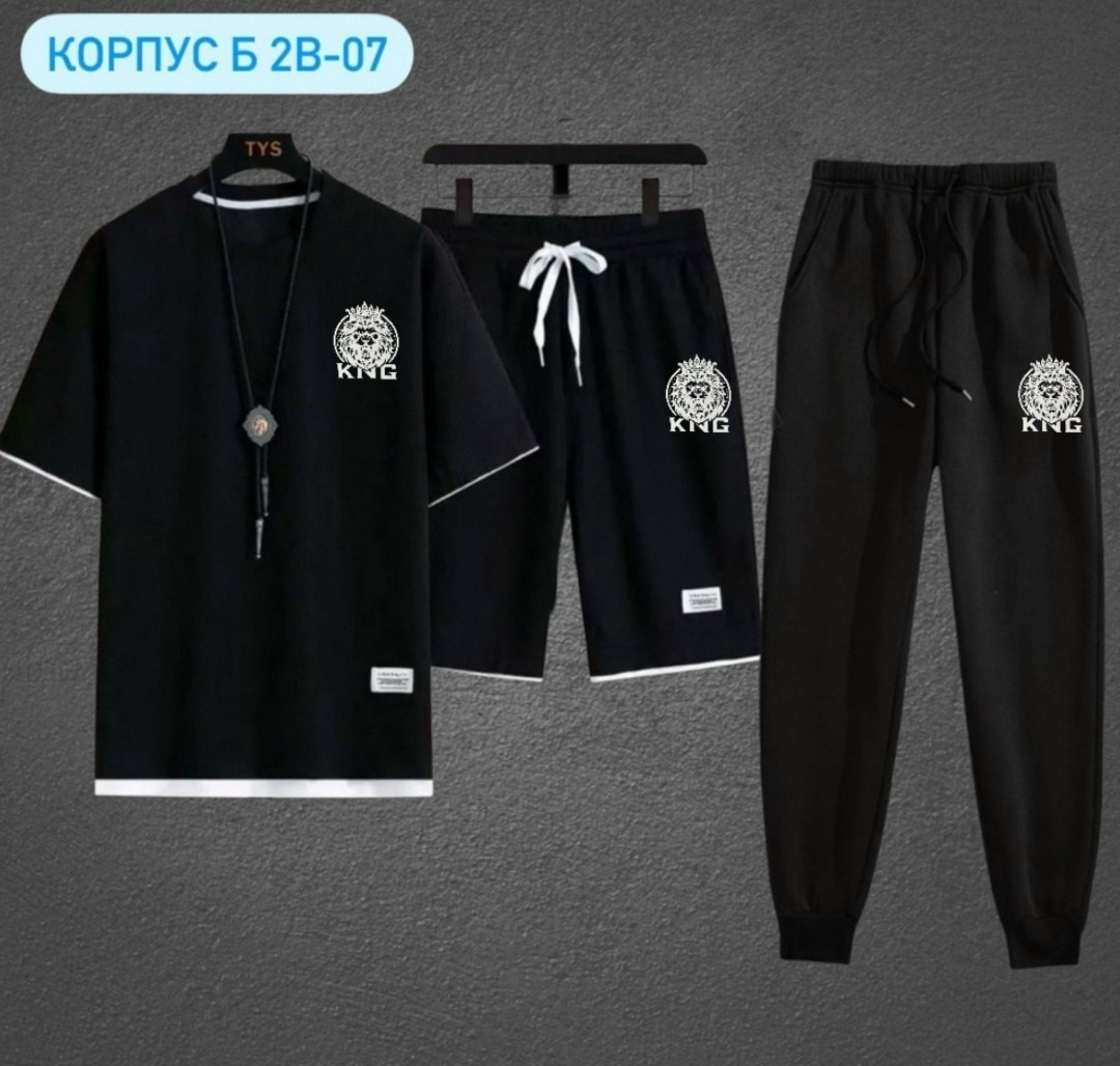 костюм спортивный мужской,костюм для мужчин,мужские комплекты,комплект футболки,костюм черный