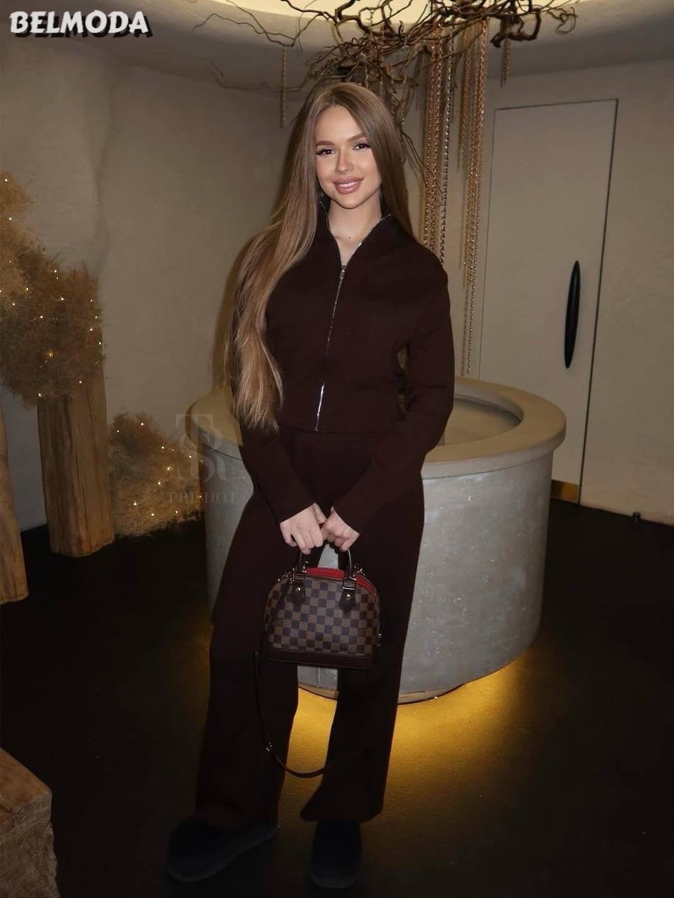 костюм двойка кашемир,костюм коричневый,костюм повседневный,трикотажные костюмы,женские костюмы