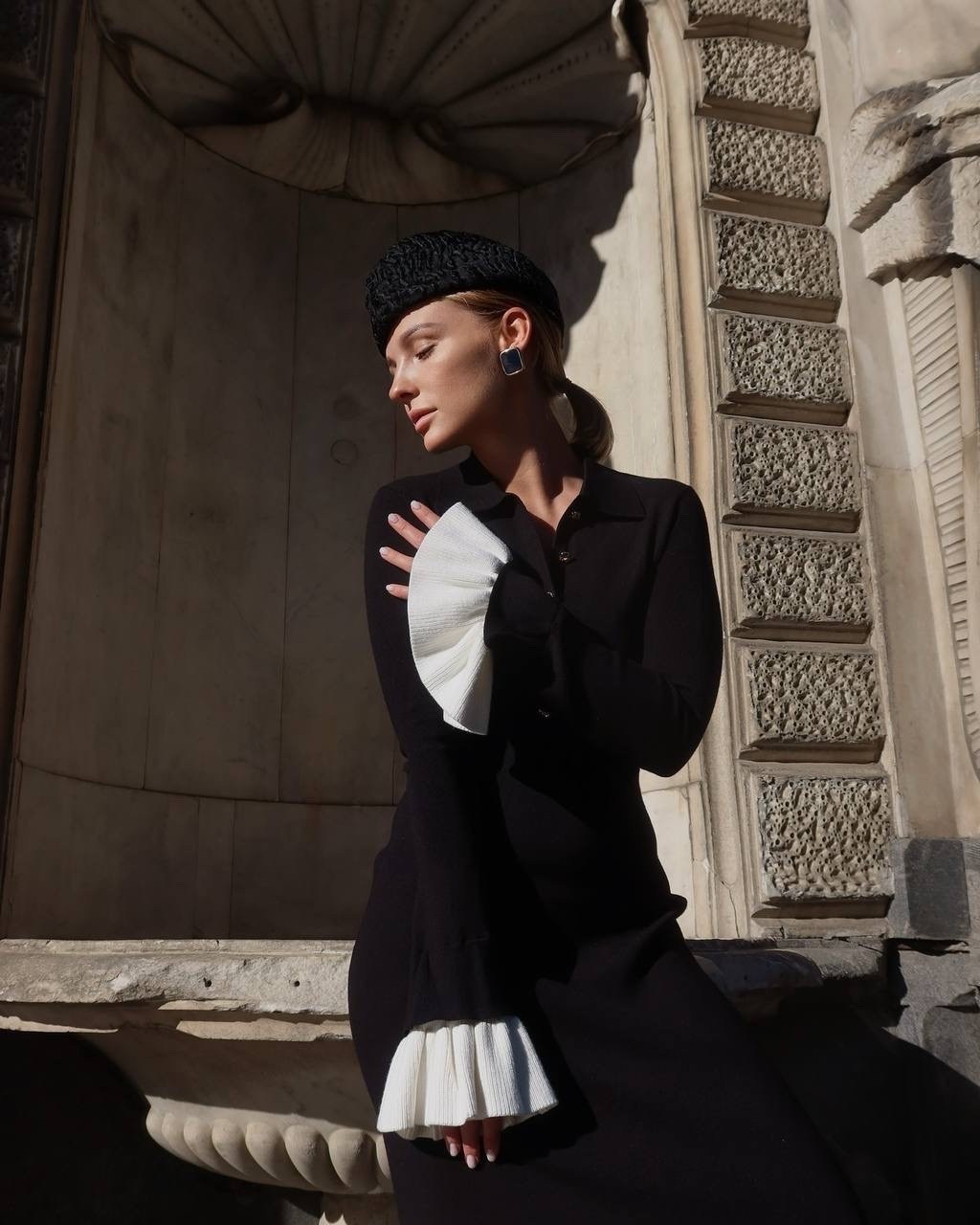 женское длинное трикотажное платье с оборками,женское платье макси,элегантное контрастное трикотажное платье для женщин,женское трикотажное длинное платье taruxy,женское трикотажное длинное платье с р