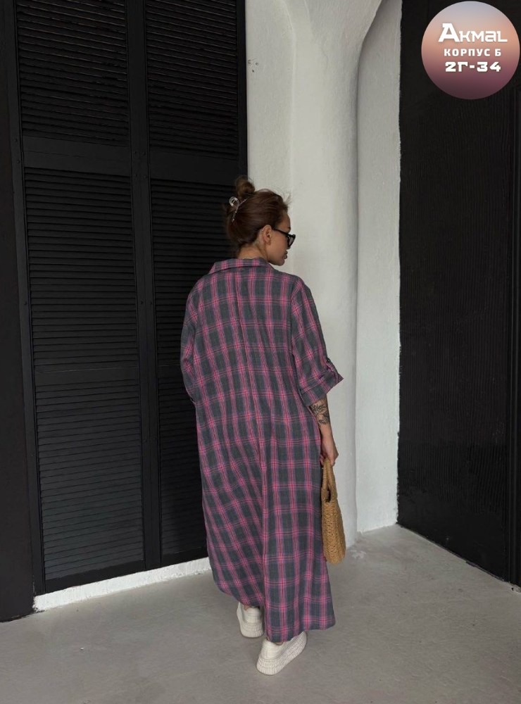 рубашка в клетку оверсайз удлиненная,рубашка женская в клетку pinacolada64,платье рубашка,рубашка женская в клетку,рубашка в клетку женская оверсайз