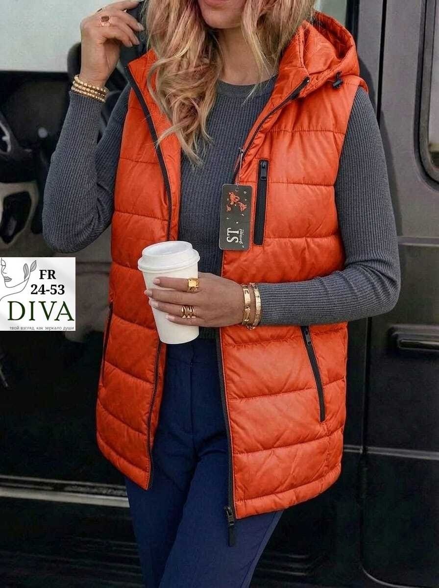 жилетка женская,жилет женский,жилет утепленный женский,жилет удлиненный,женская жилетка больших размеров