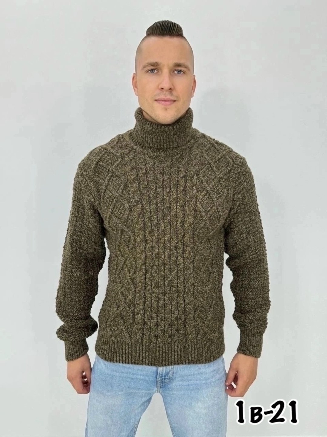 свитер с горлом,свитер с аранами,мужские вязаные свитера,свитер для мужчин,мужской свитер