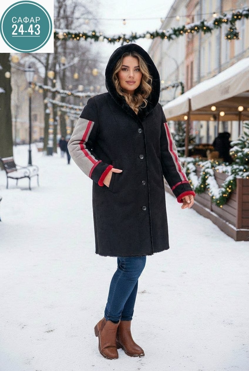 дубленка женская,дубленка женская из овчины облегченной - интерфино,пальто женское,полупальто из,пальто комбинированное