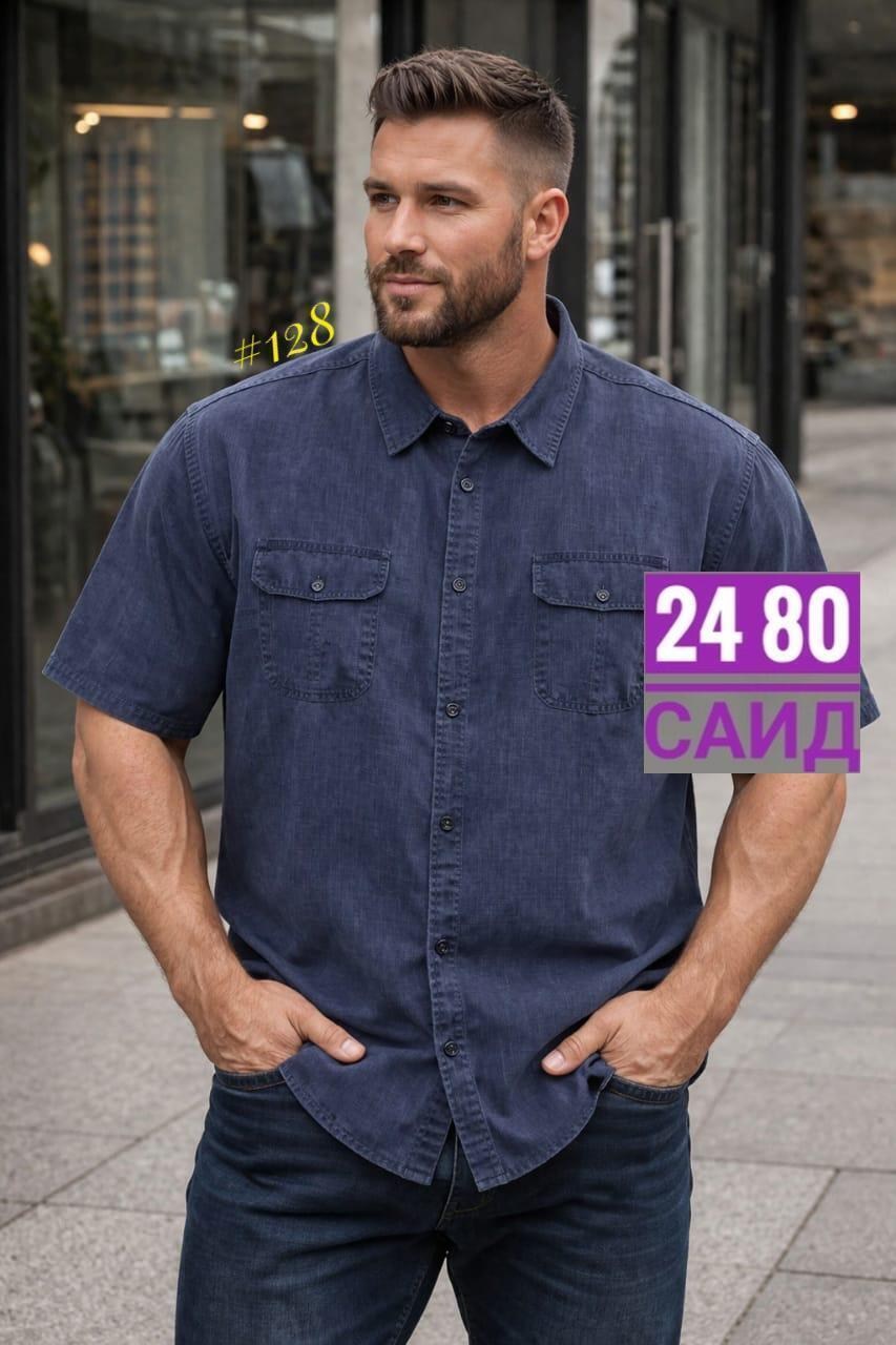 рубашка льняная с коротким рукавом,повседневная рубашка,мужская джинсовая рубашка,рубашка джинса,рубашка мужская с короткими рукавами