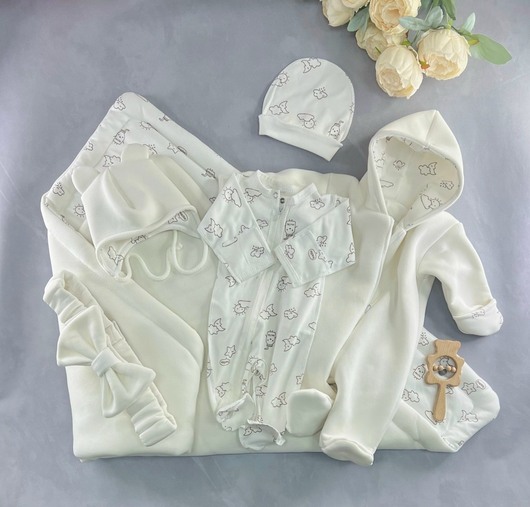 комплект на выписку для новорожденного,комплект на выписку муслиновый лето,комплект на выписку,комплект на выписку 5 предметов пломбир демисезонный белый,комплект на выписку для новорожденного лето