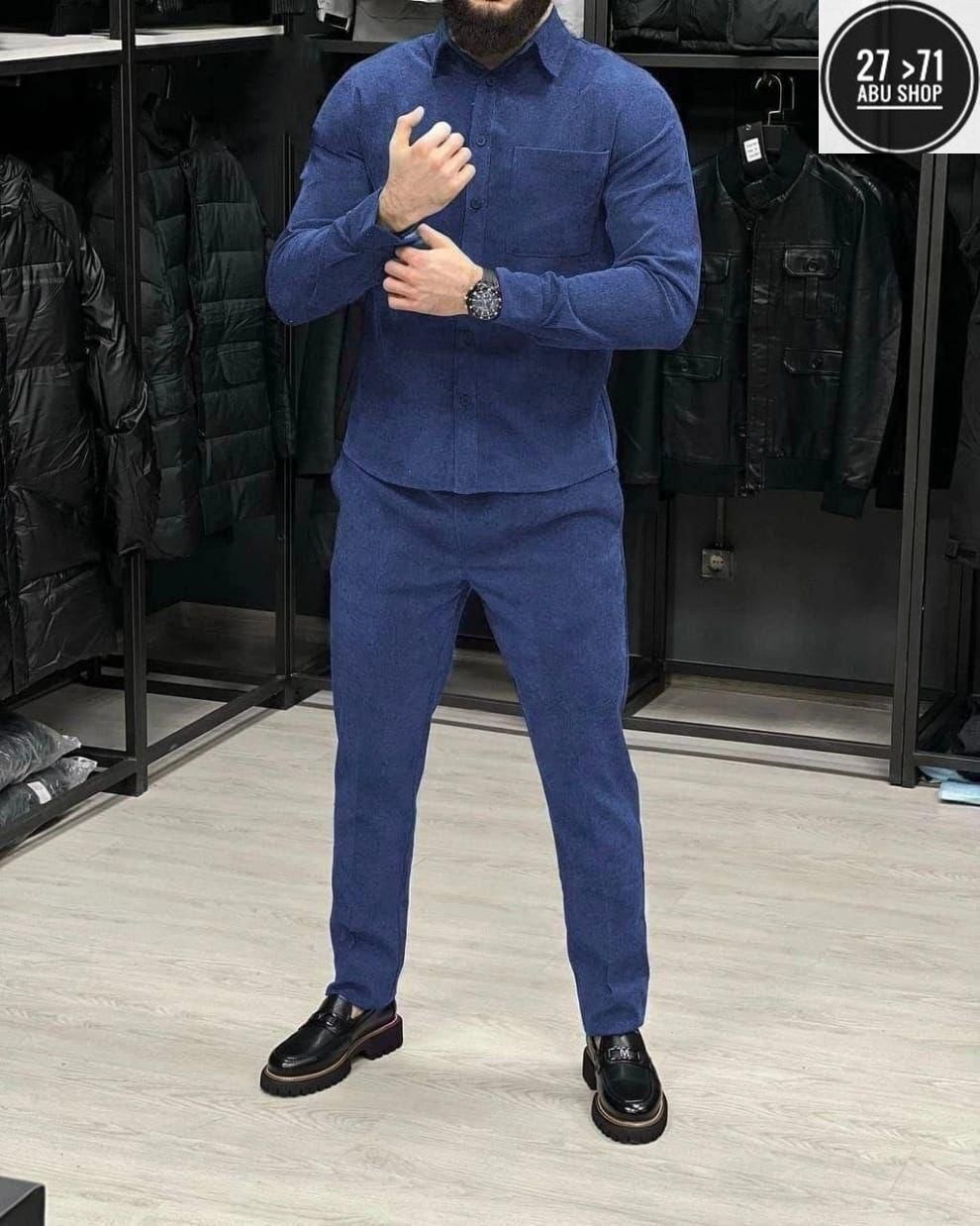 костюм двойка для мужчин вельвет,классический вельветовый костюм свободного,костюм вельветовый с рубашкой и брюками zakiya shop,костюм мужской вельветовый