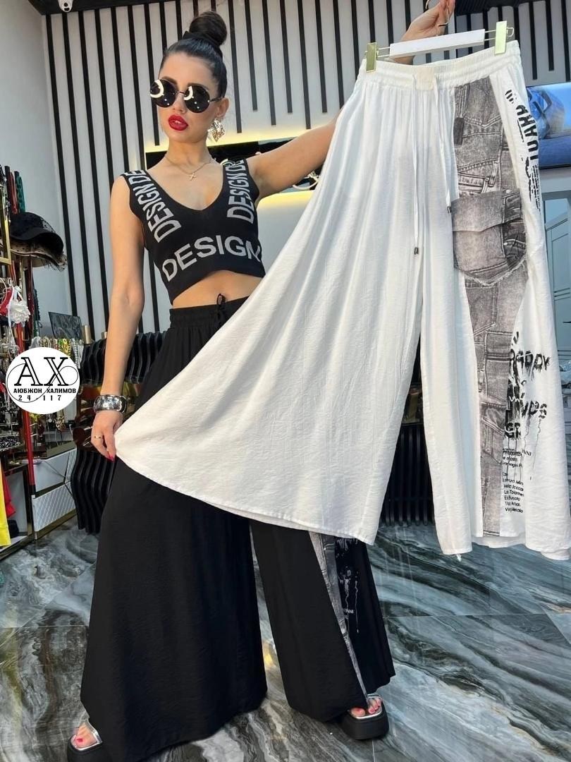 женские широкие брюки,широкие брюки,широкие штаны,брюки женские летние,брюки женские белые