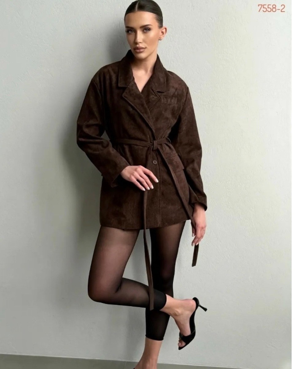 куртка замшевая жакет премиум x'zotic,классическая коричневая замшевая женская куртка с поясом,куртка замшевая жакет премиум x'zotic 370919299,замшевая куртка,куртка замшевая женская
