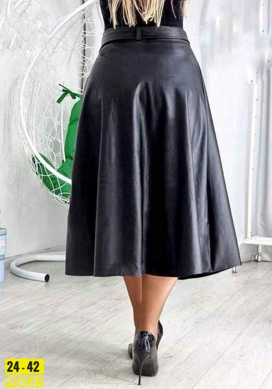 юбка из экокожи,юбка из эко кожи,юбка из искусственной кожи,юбка полусолнце из экокожи с карманами и поясом chumakova fashion,кожаная юбка