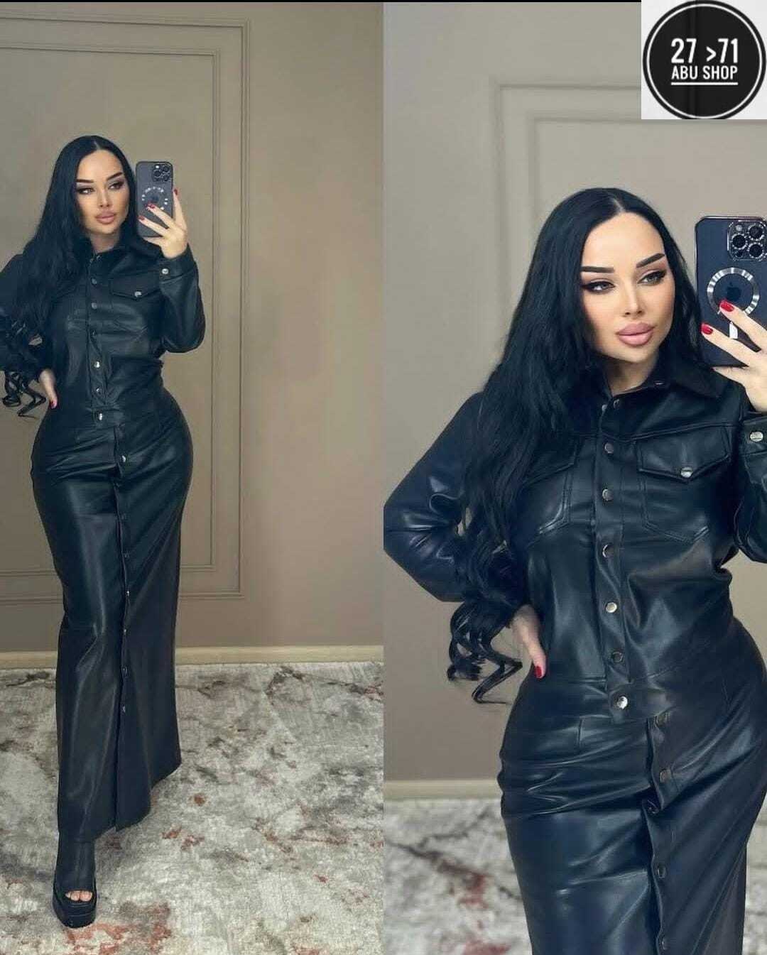 костюм из экокожи,кожаное платье,женские платья из экокожи,платье рубашка из экокожи,черное кожаное платье