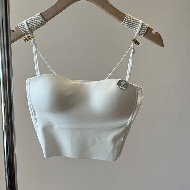 жилет на бретельках из ледяного шелка с регулируемыми бретелями на груди,женские топы,бесшовные бюстгальтеры,женский топ на бретельках,топ бюстье женский