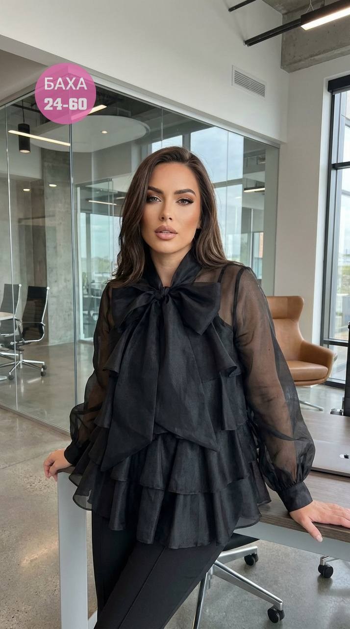 блузка с бантом,блузка шифоновая,блузка нарядная,блузка из шифона,блузка из органзы