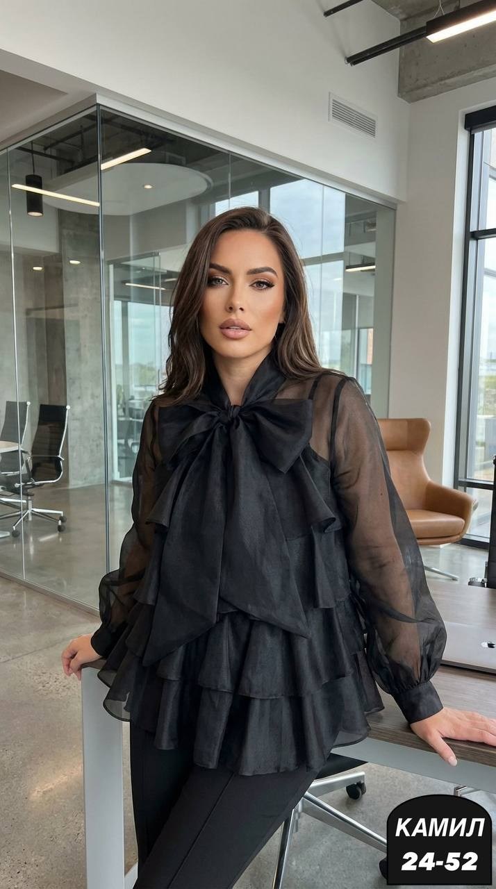 блузка из органзы,блузка шифоновая,блузка женская,блузка прозрачная из органзы,женская блуза