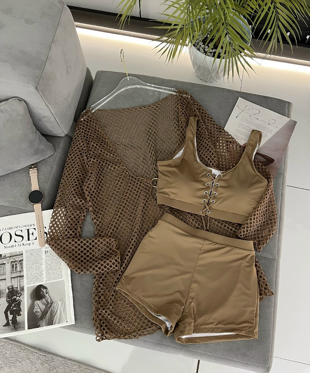 коричневый купальник,пляжный комплект,купальник женские,пляжная одежда,лиф для купальника