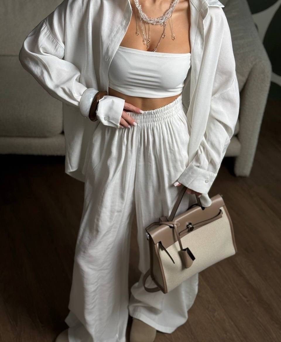 брючный костюм,брюки палаццо,широкие брюки,костюм брючный женский