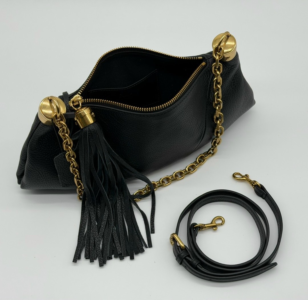 женская сумка,сумка,черная кожаная сумка через плечо,сумочка,клатч с цепочкой