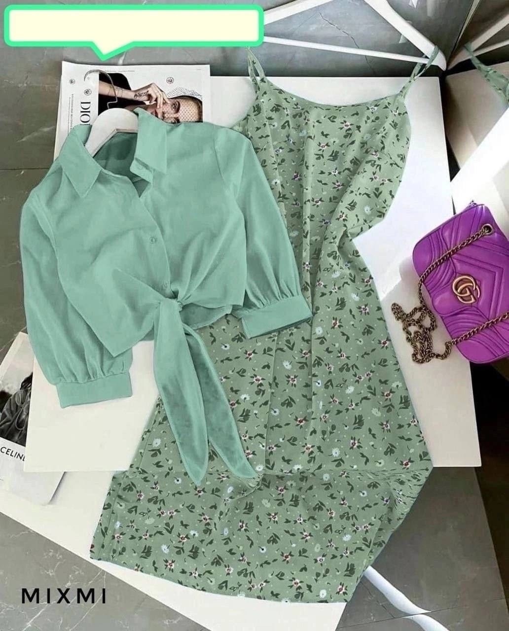 платье летнее с рубашкой,,платье летнее женское,костюм с юбкой женский,костюм с платьем