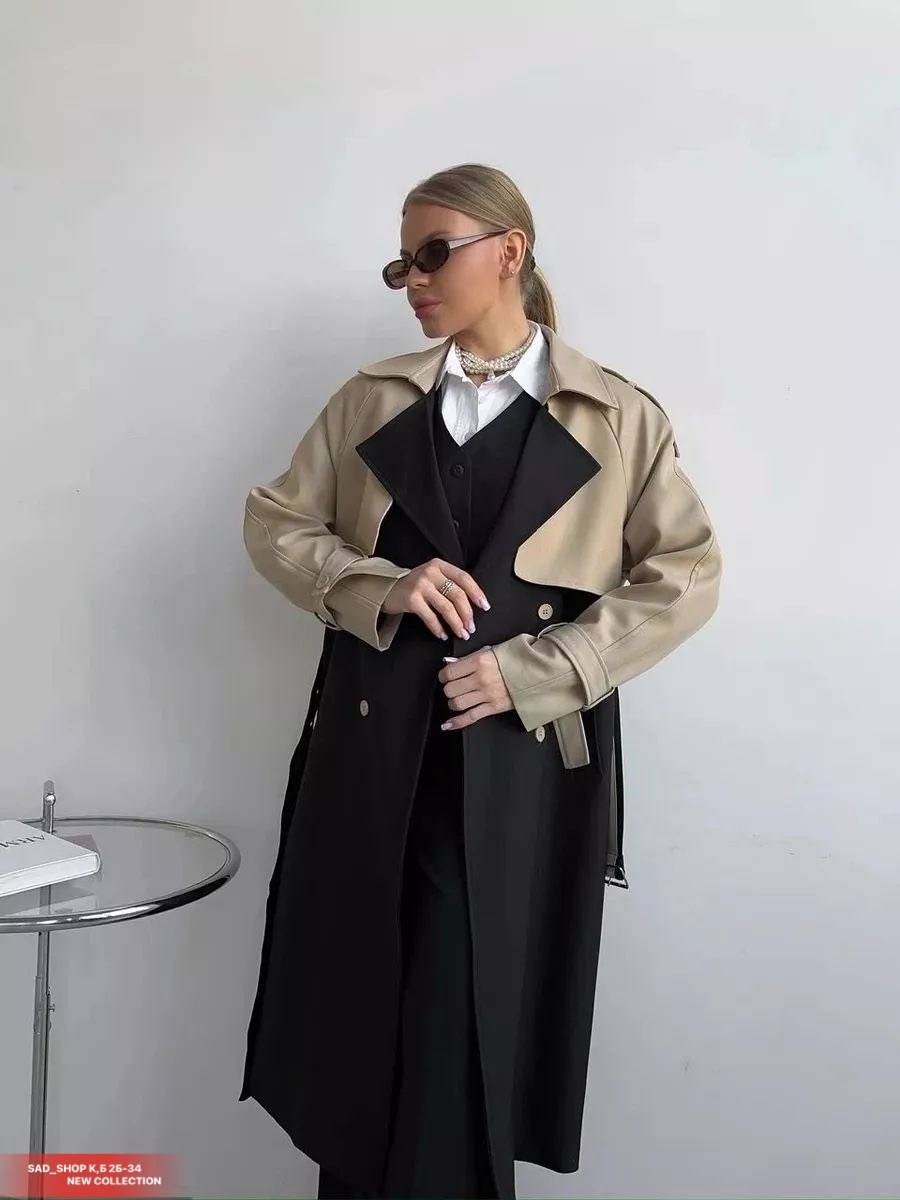 тренч пальто длинный плащ,плащ тренч женский,тренч плащ,тренч длинный женский joypiece,плащи женские